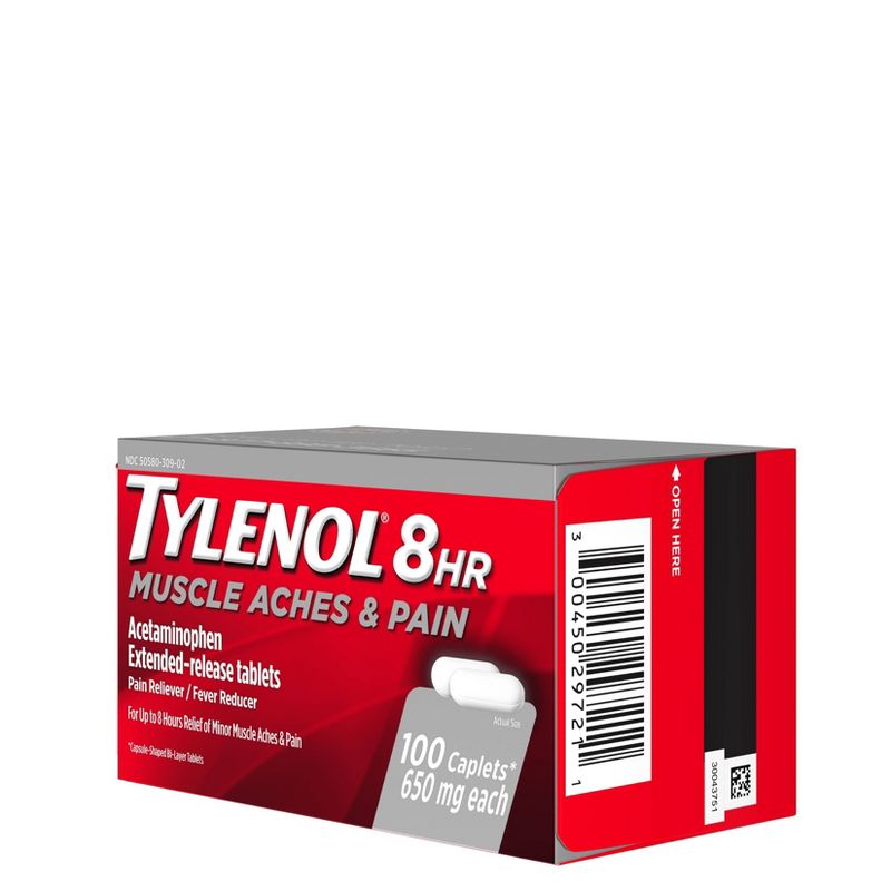 Tylenol 8 Hour Muscle Aches & Pain Tablets - Acetaminophen - 100ct