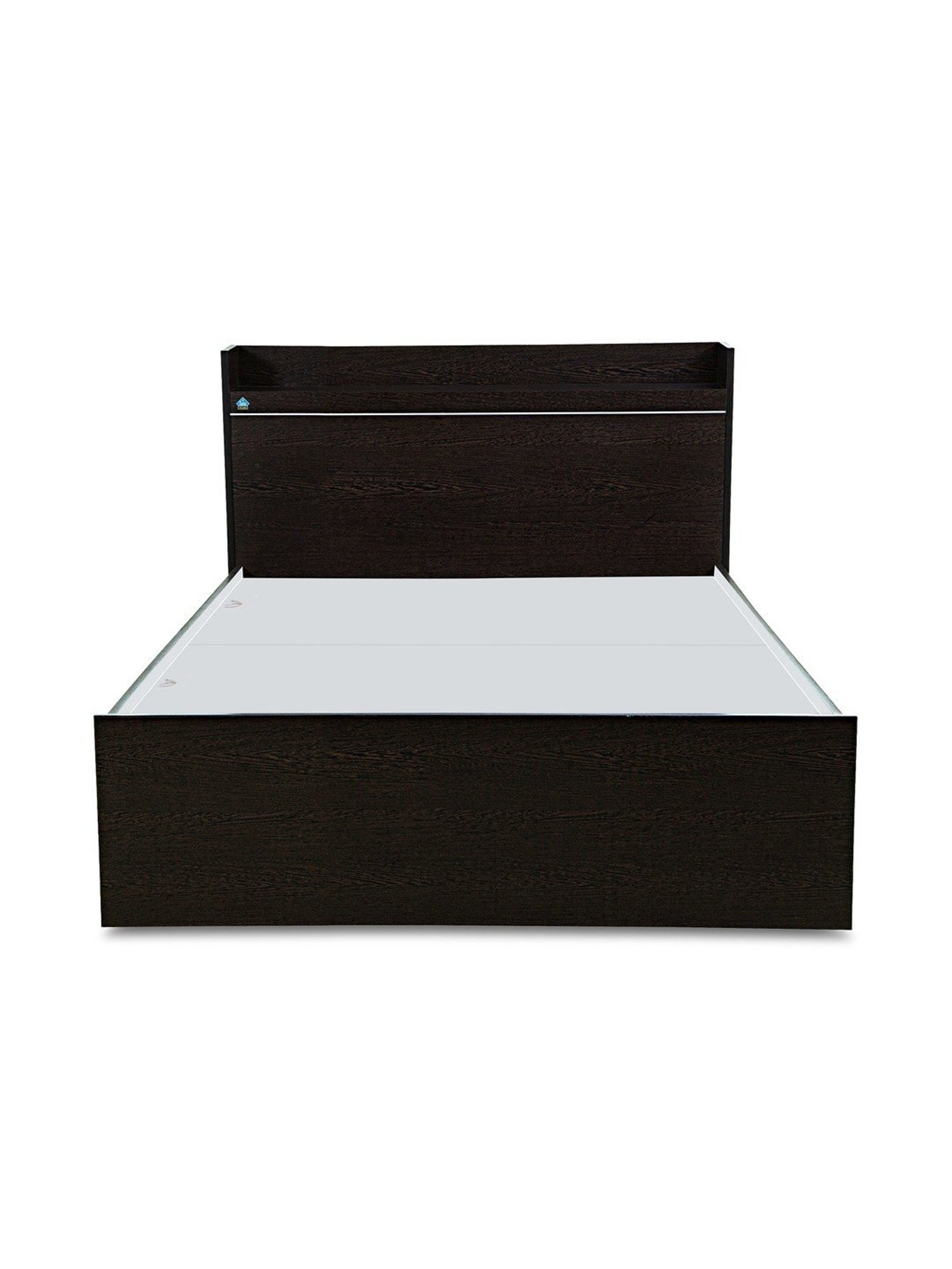 Delite Kom Plum Flowery Wenge Engineered Wood Single Box Bed