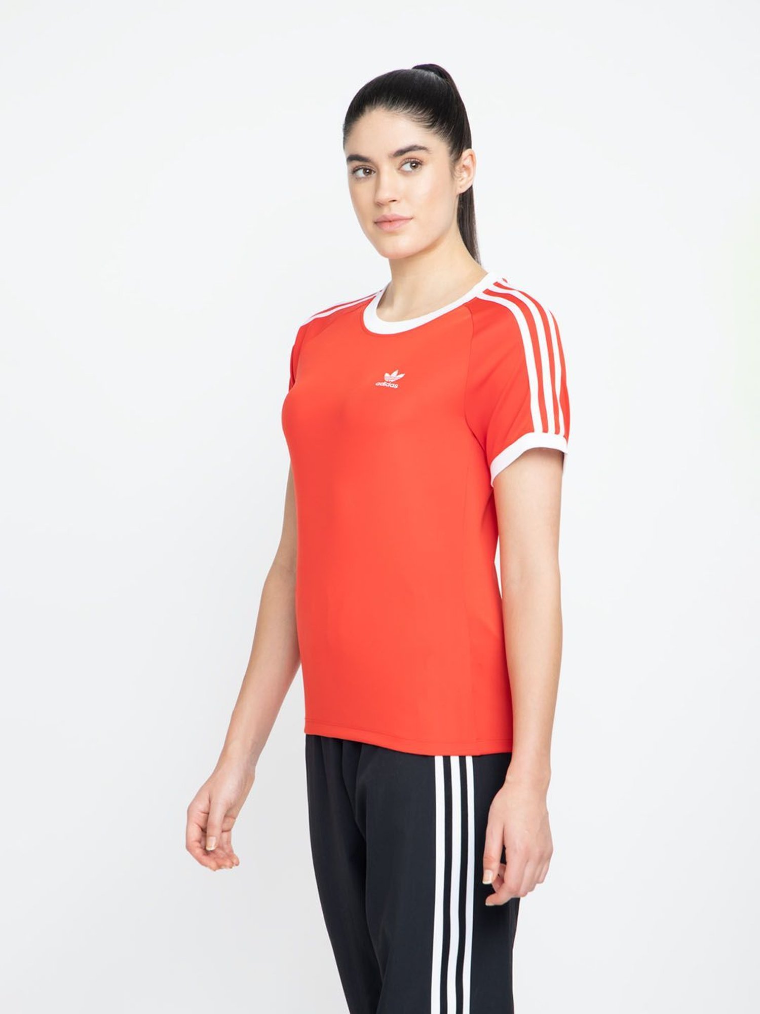 Adidas Originals Red Striped T-Shirt