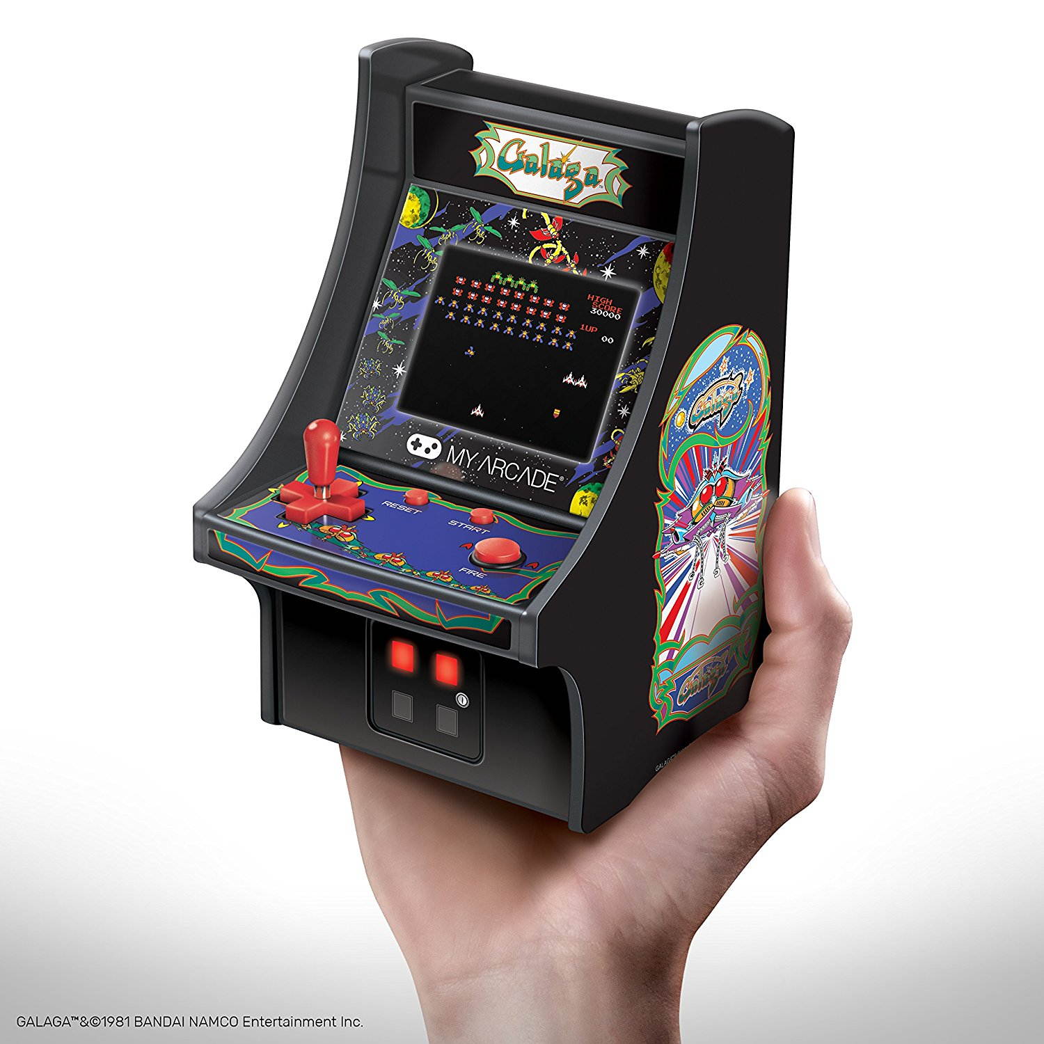 MY ARCADE BANDAI NAMCO GALAGA 6" Micro Arcade Machine Portable Handheld Video Game