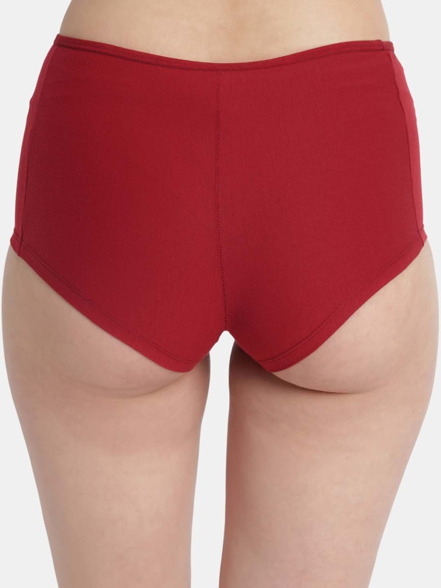 Bleeding Heart Maroon & Pink Plain Panties - Pack Of 2