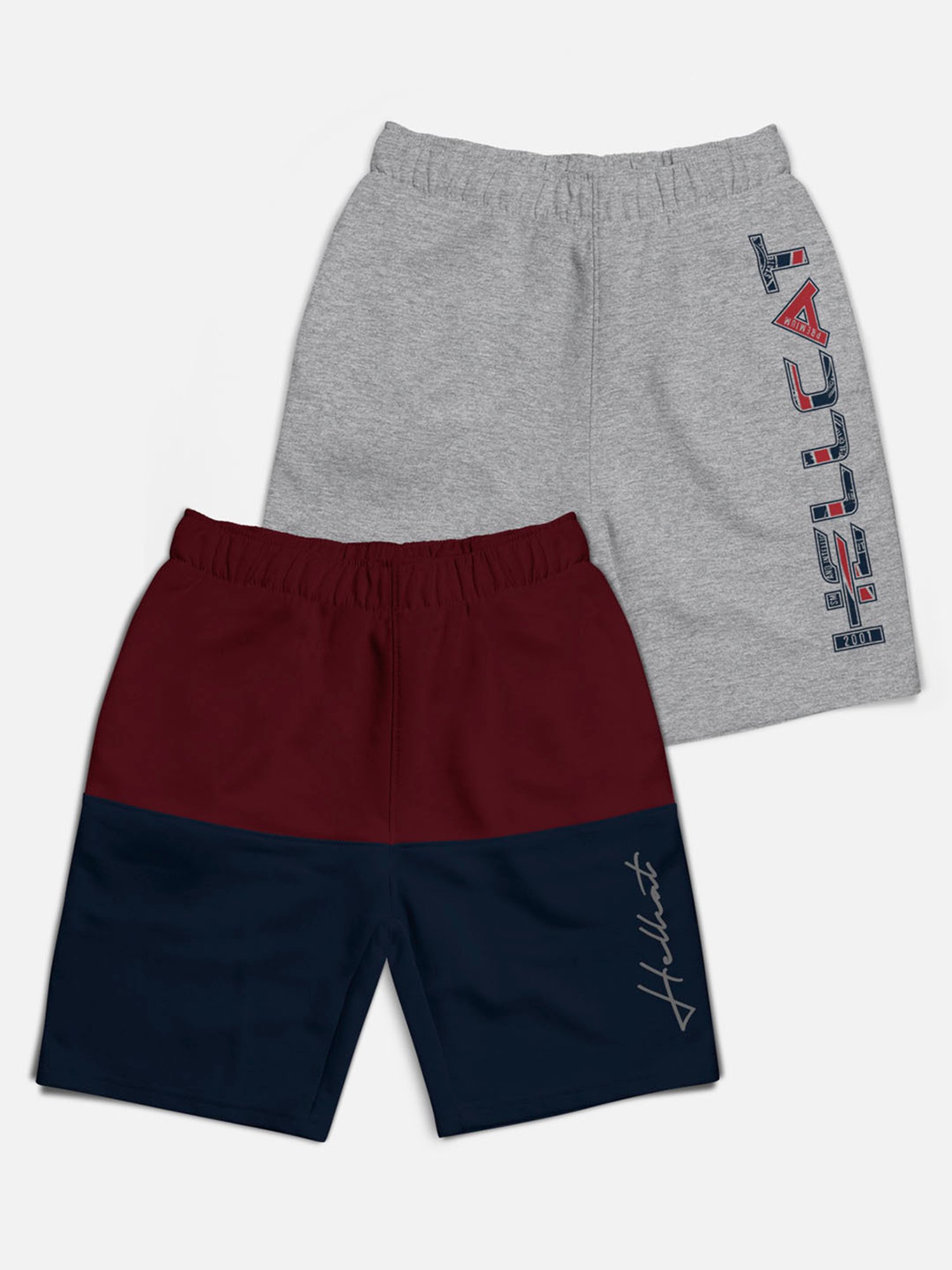 HELLCAT Boys Multi Color Block Shorts (Pack Of 2)