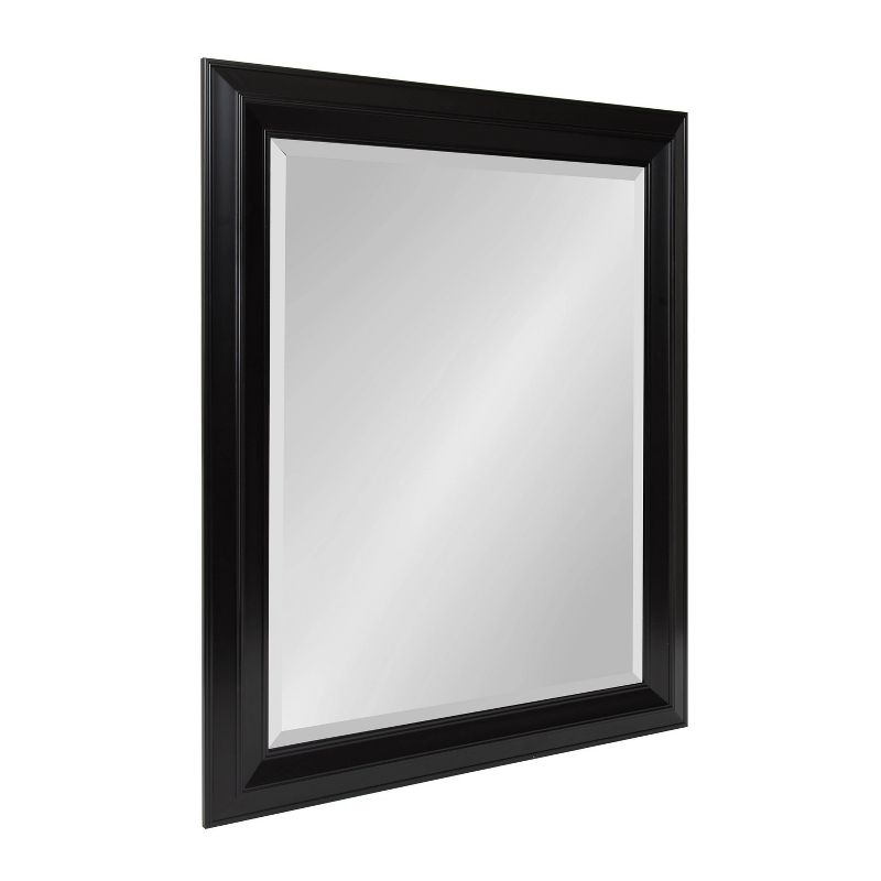 27.5" x 33.5" Whitley Rectangle Wall Mirror Black - Kate & Laurel All Things Decor