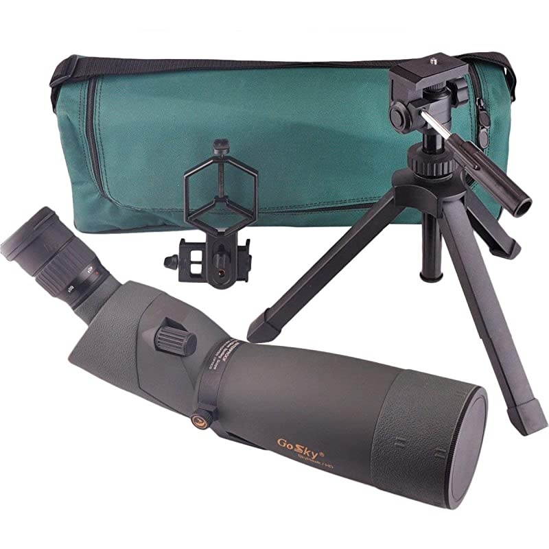 Skyhawk 20-60x82mm Ultra HD Spotting Scope Kit- Waterproof Frogproof Zoom Telecope for Bird Watching Target Shooting Archery Range Outdoor-with Tripod/Case/ Smartphone Digiscoping Adapter