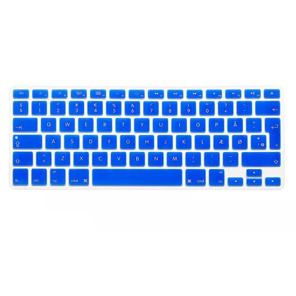 Translucent Colorful Silicone Keyboard Protective Film For Macbook13.3 15.4 European Version Danish Light Blue