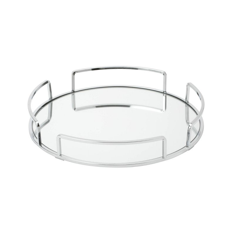 Modern Round Design Bathroom Tray Chrome - Home Details