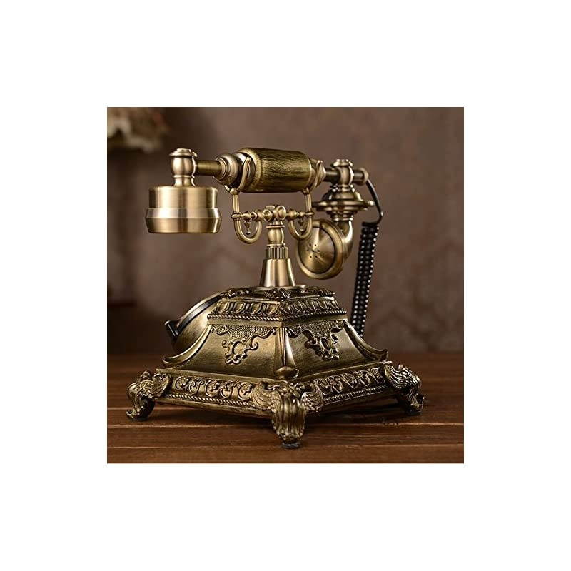 Resin imitation copper Vintage STYLE ROTARY Retro old fashioned Rotary Dial Home and office Telephone