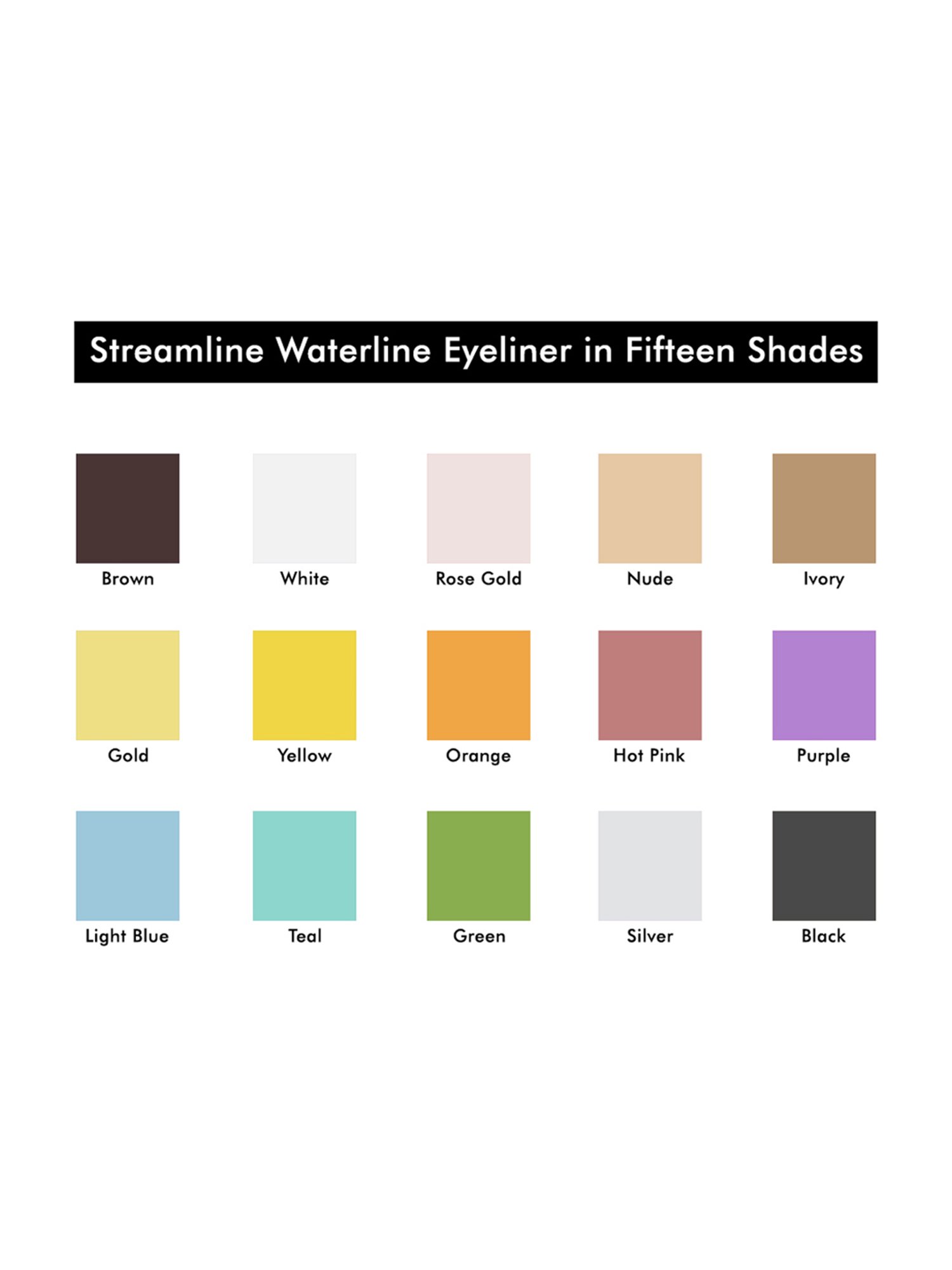 Makeup Revolution Streamline Waterline Eyeliner Pencil Silver - 1.3 gm