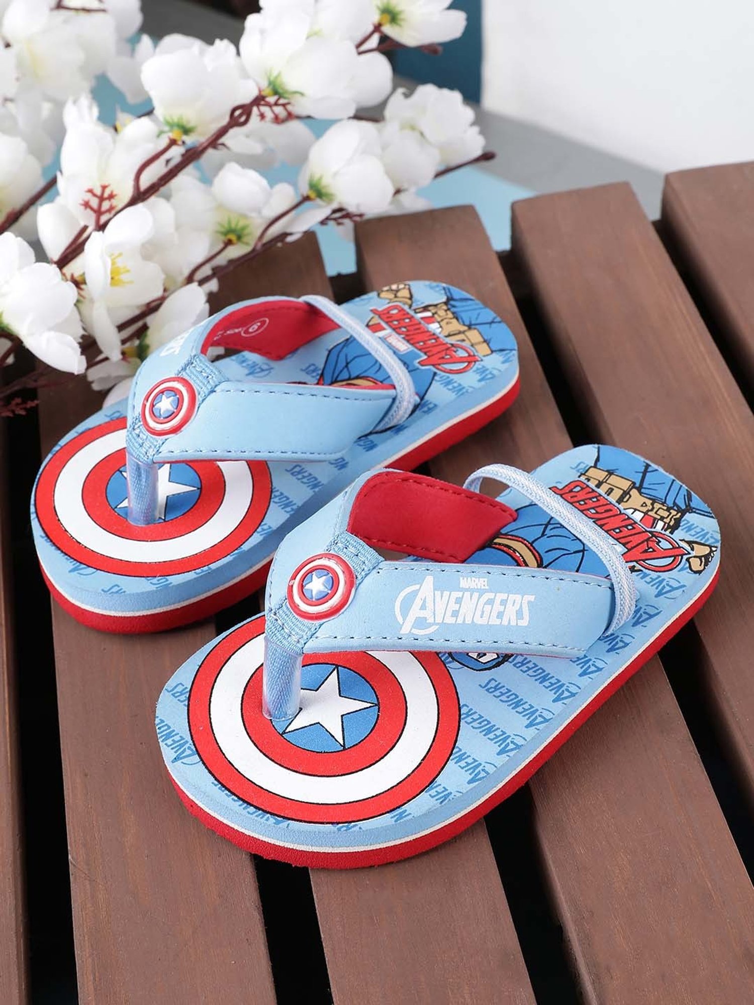Kidsville Kids Blue & Red Flip Flops