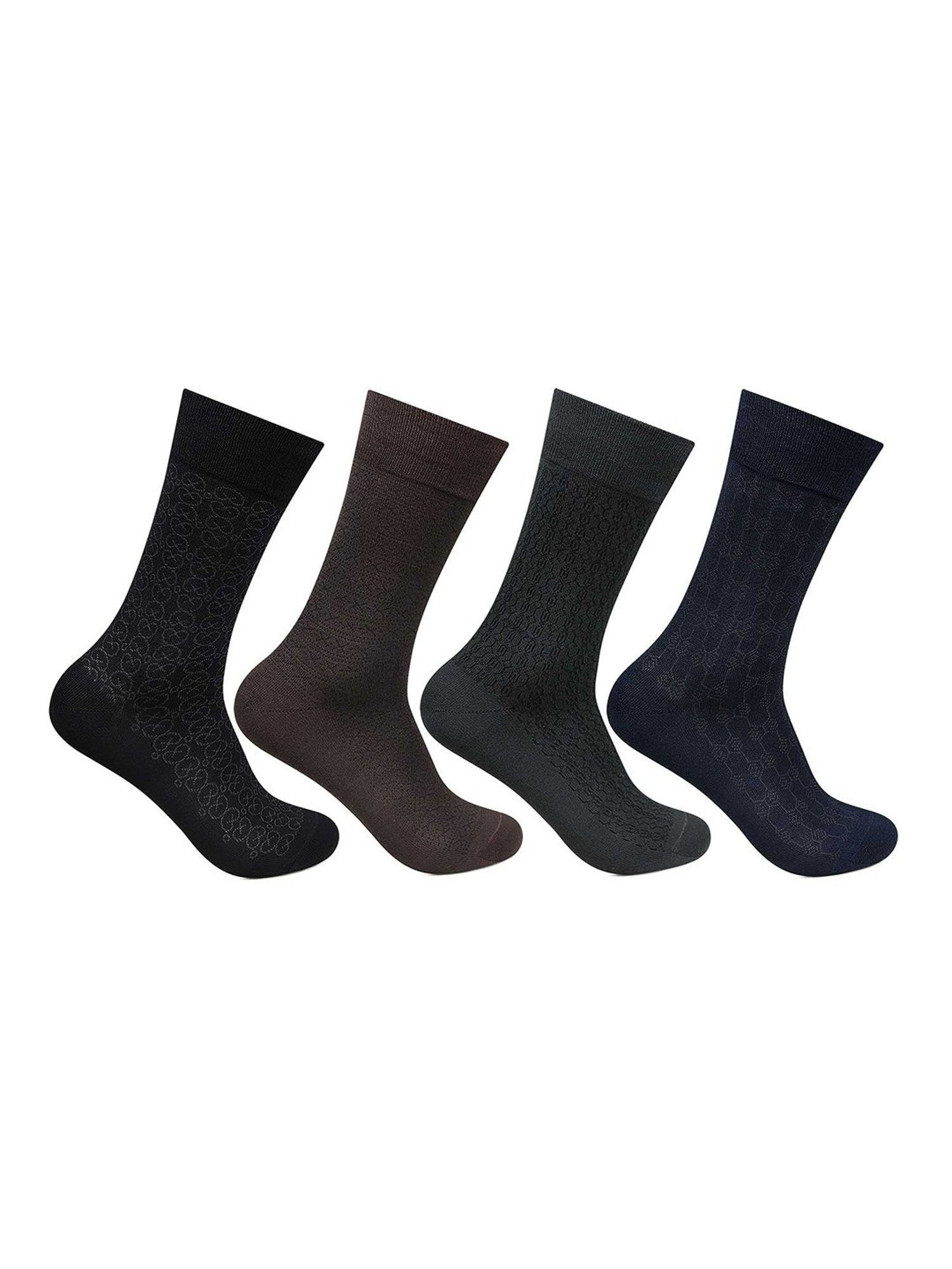 Bonjour Assorted Printed Socks - Pack of 4