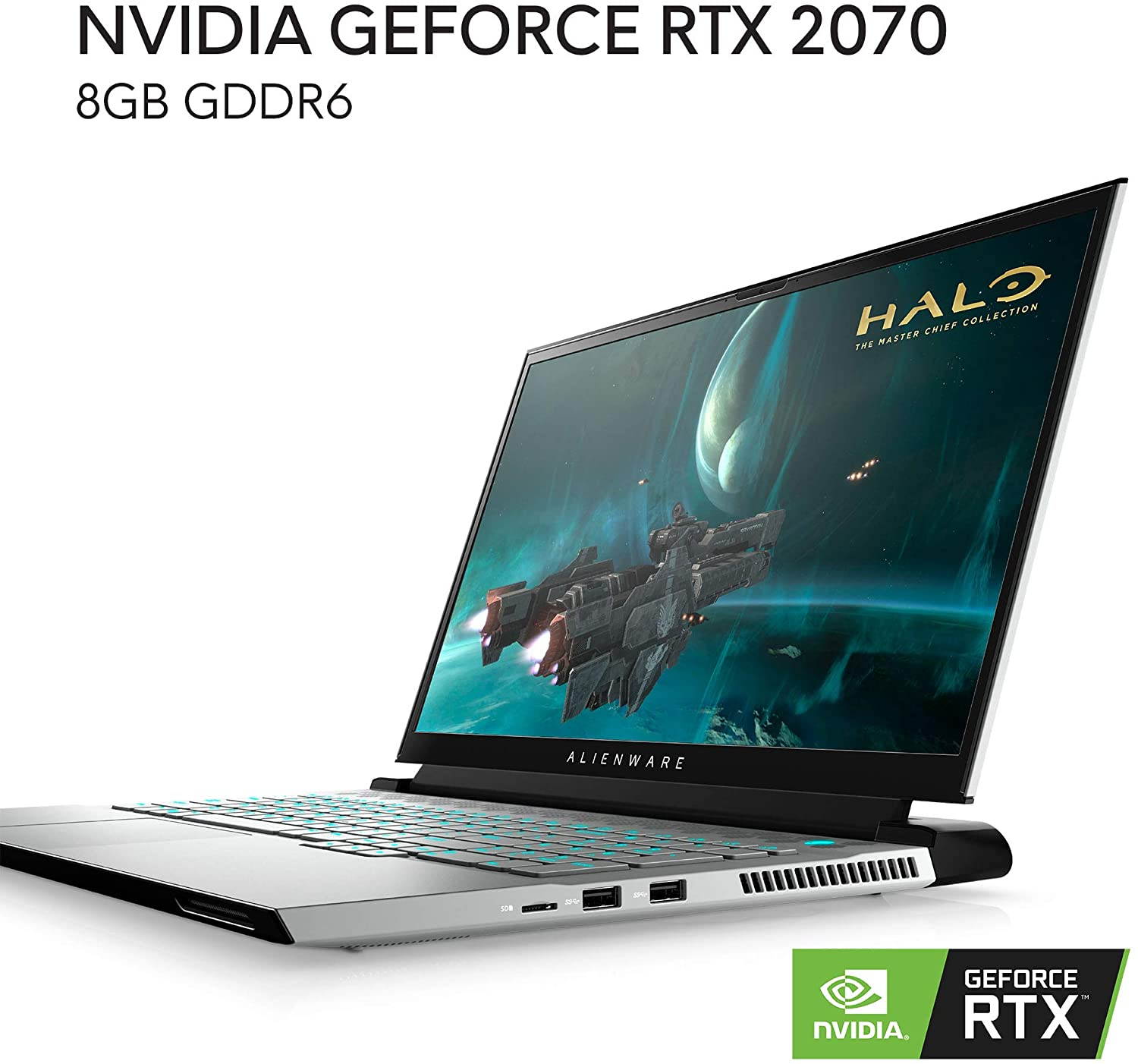 Dell Alienware AWm17-7296WHT-PUS m17 R3 17.3 inch FHD Gaming Laptop (Luna Light) Intel Core i7-10750H 10th Gen, 16GB DDR4 RAM, 1TB SSD, Nvidia Geforce RTX 2070 8GB GDDR6, Windows 10 Home Notebook