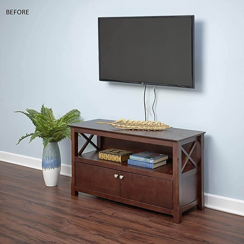 Wiremold Cord Management Kit Flat Screen TV Wire and Cable Hider Organizer Recessed In Wall System White ZKT101