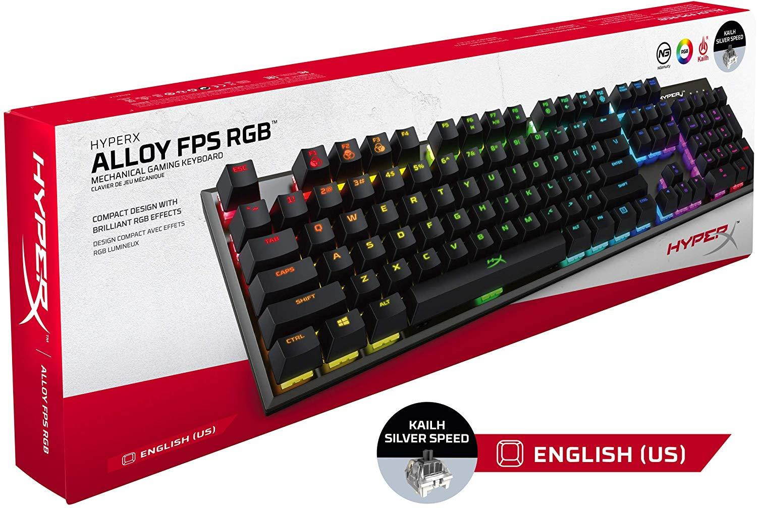 HyperX QuadCast - USB Condenser Gaming Microphone and HyperX Alloy FPS RGB - Mechanical Gaming Keyboard