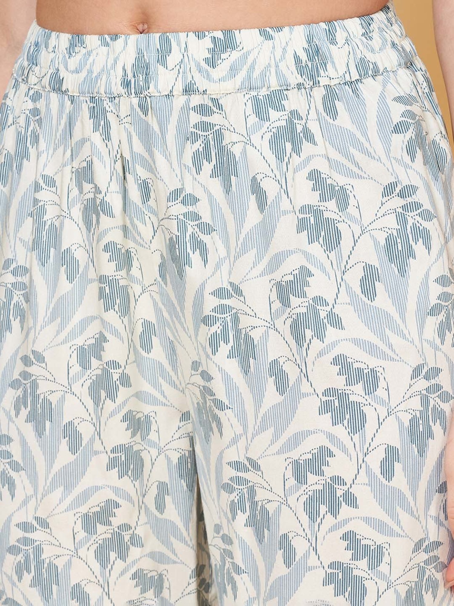 Rangmanch by Pantaloons Whisper White Floral Print Kurta Pant Set