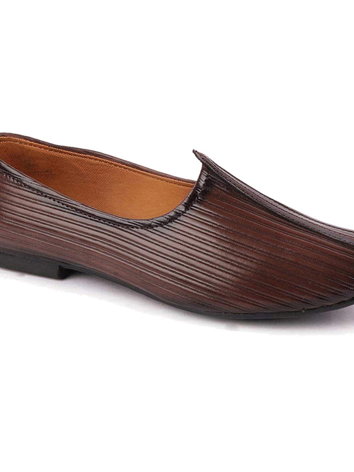 Fausto Men's Brown Ethnic Juttis