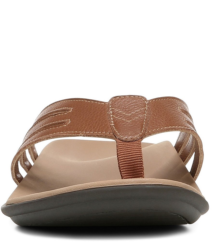 Vionic Alta Leather Thong Flat Sandals