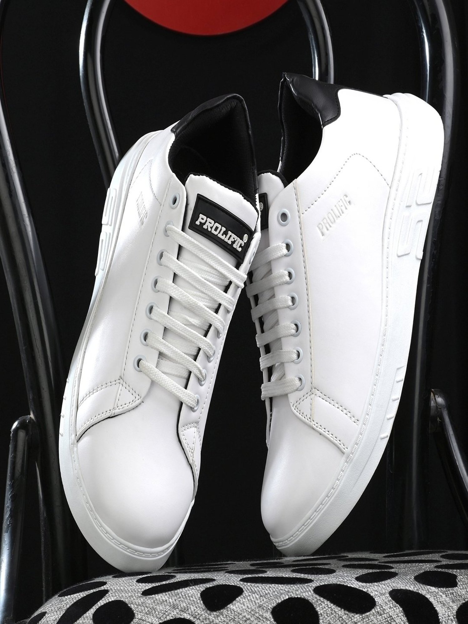 Prolific Men's White Casual Sneakers