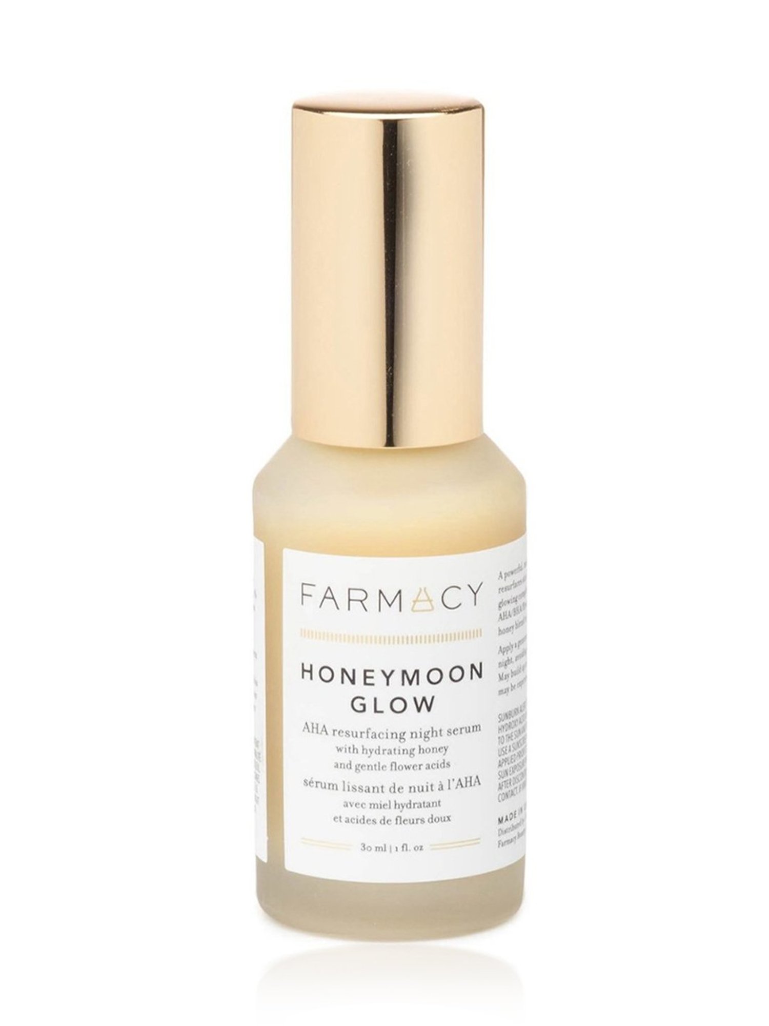 Farmacy HONEYMOON GLOW AHA Resurfacing Night Serum with Hydrating Honey + Gentle Flower Acids 30 ml