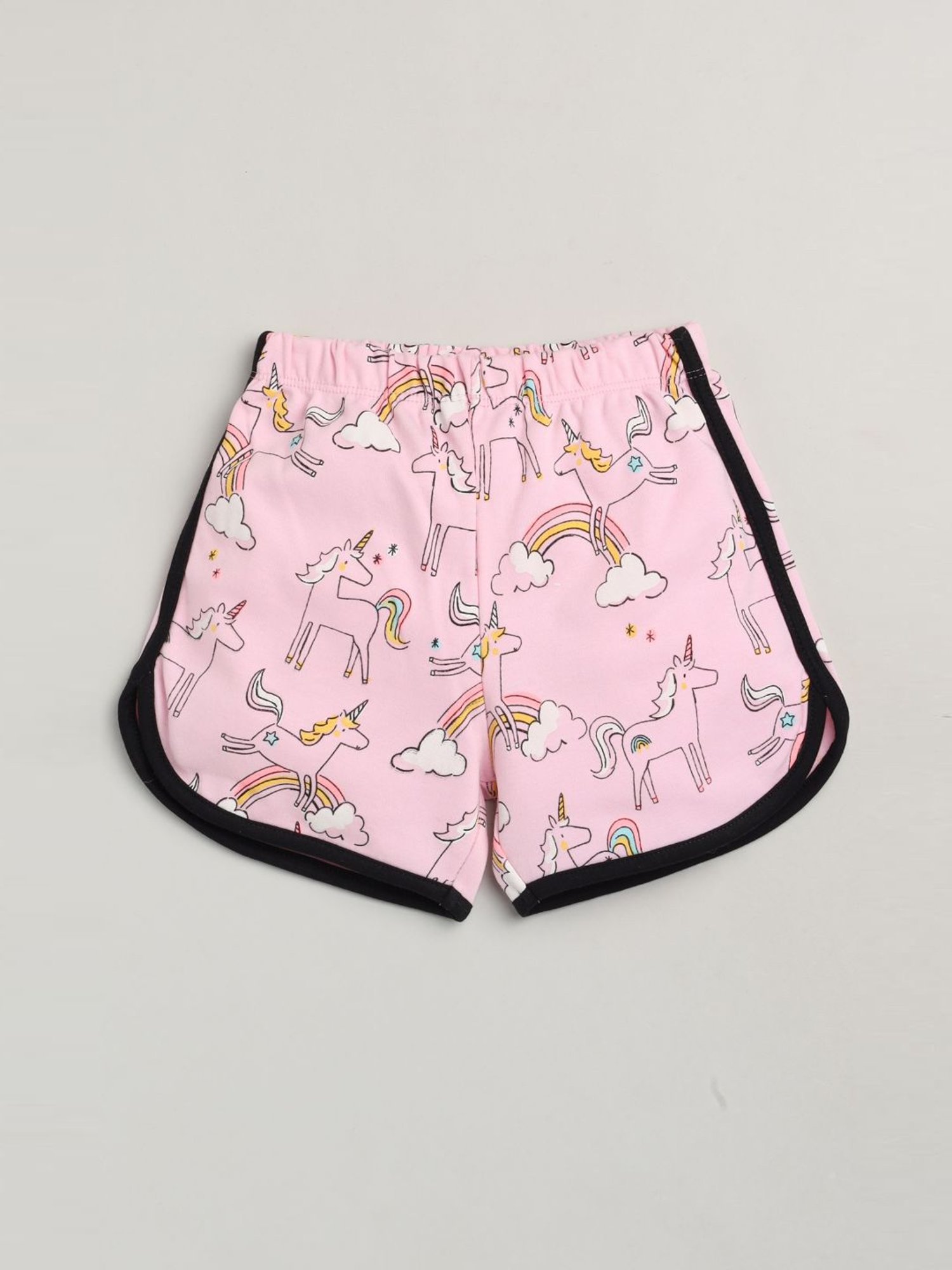 Lazy Shark Kids White Printed T-Shirt & Shorts