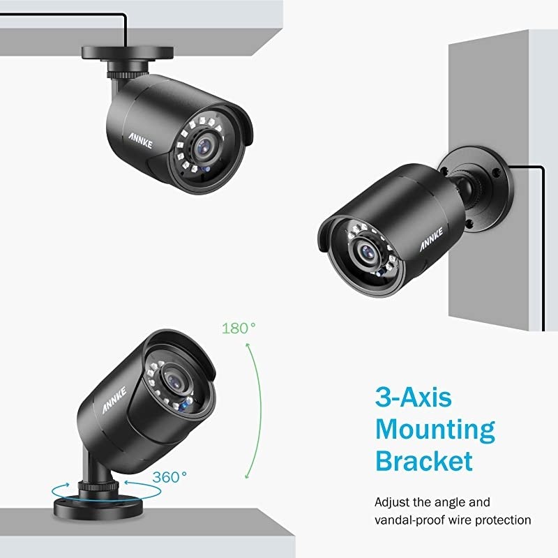 1080P Security Camera 4in1 CCTV Bullet Wired Camera AHDTVICVICVBS IP66 Weatherproof Analog Surveillance Video Camera for Indoor and Outdoor Use 100ft Clear Night Vision