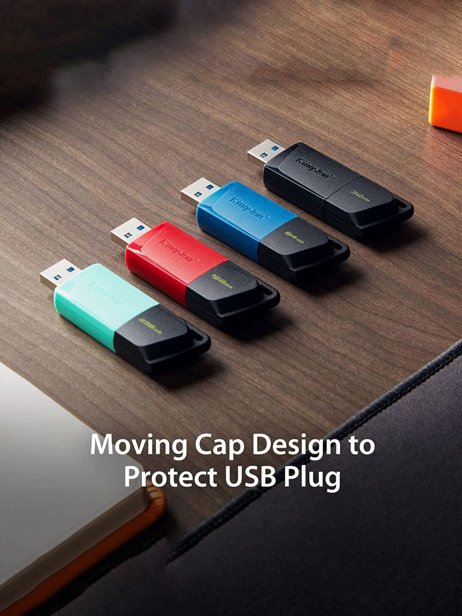 Kingston Data Traveler Exodia M 64GB USB-A Flash Drive USB 3.2 Gen 1 - Pack of 5 (Blue & Black)