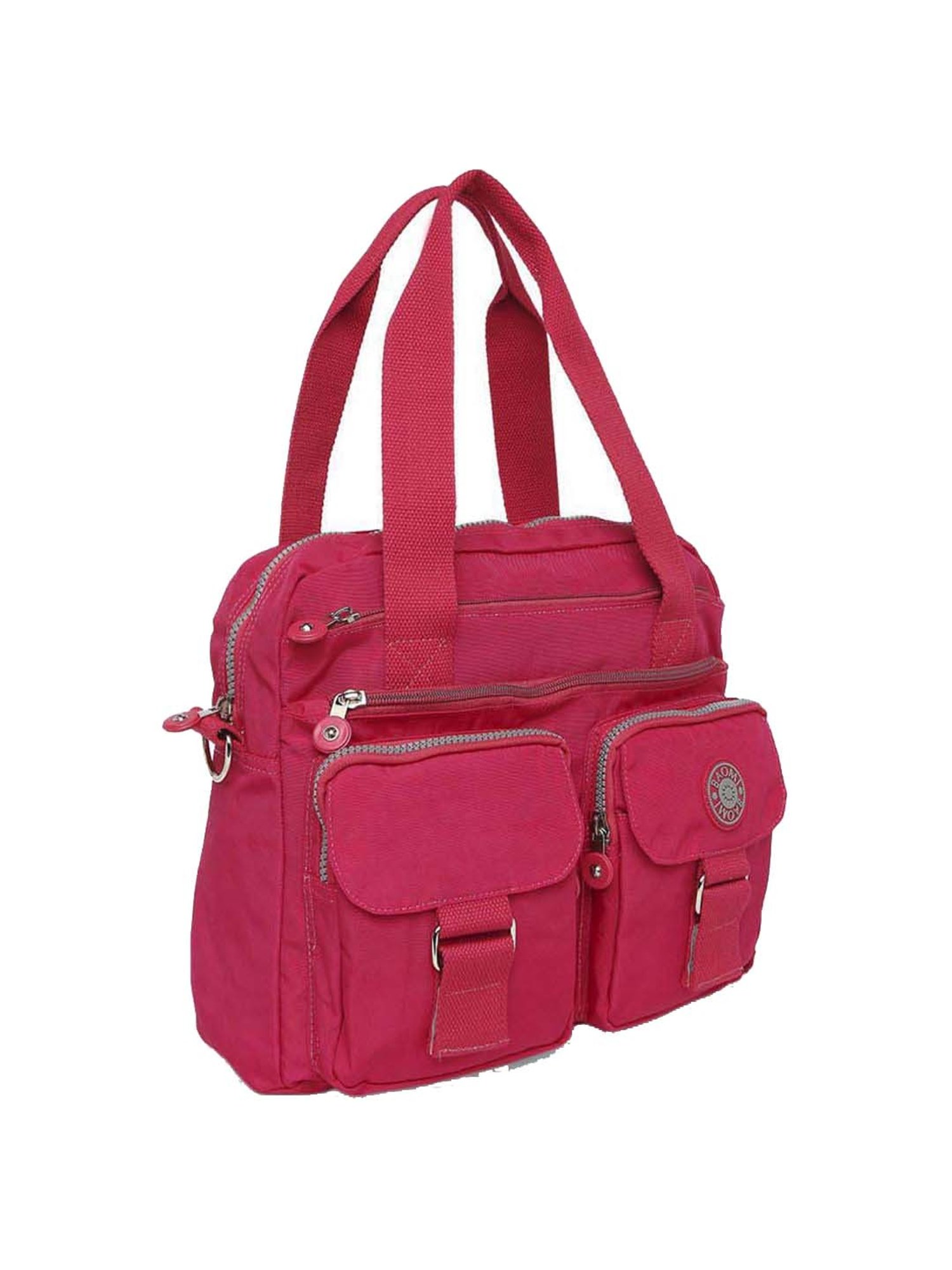 Baomi Pink Solid Medium Handbag