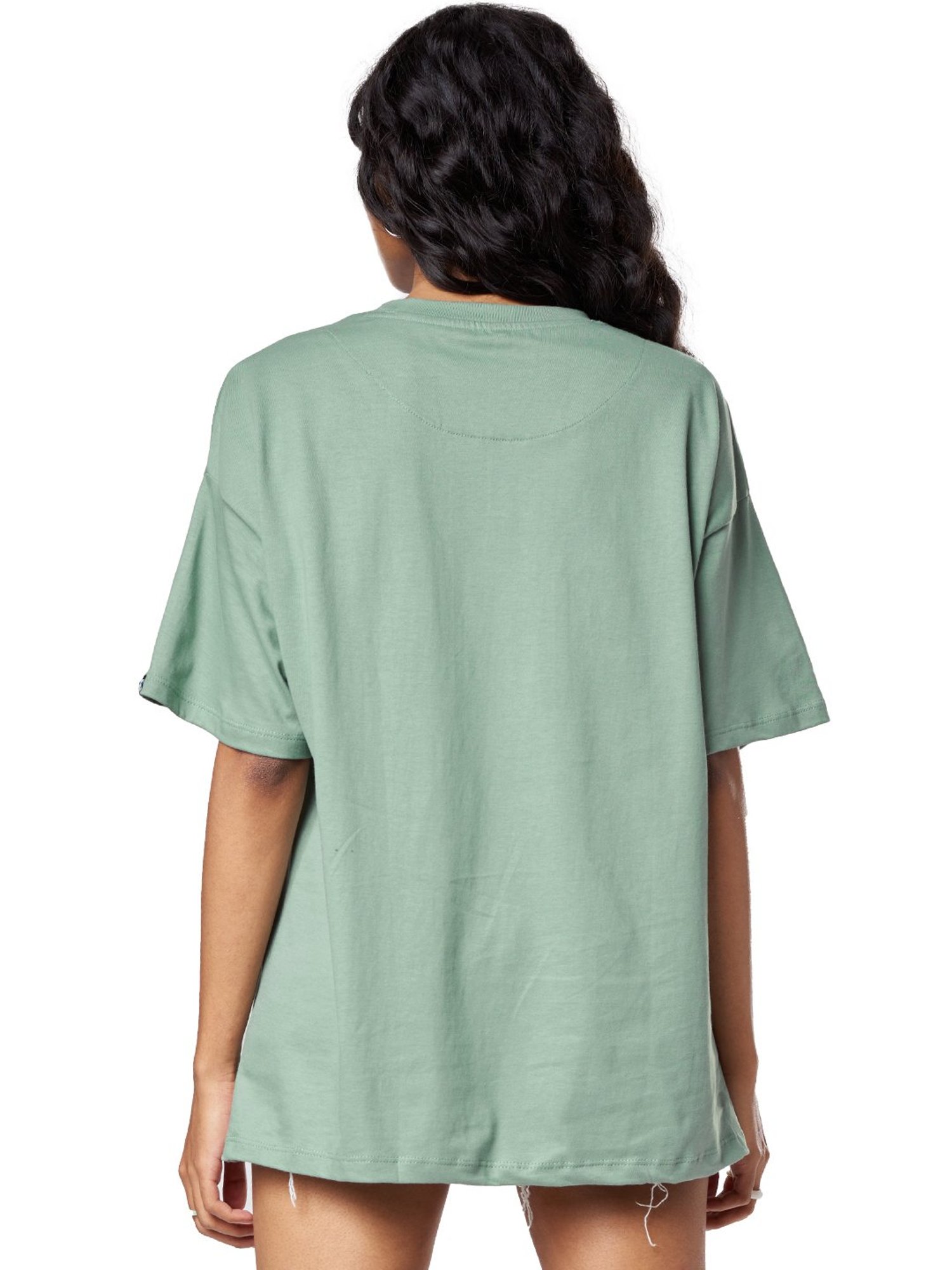 The Souled Store Green Tom & Jerry Print Oversized T-Shirt