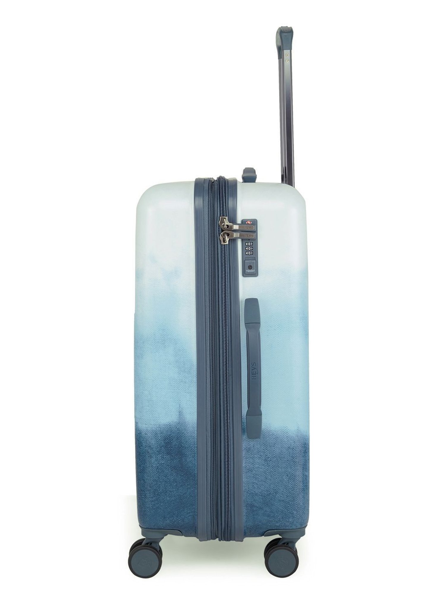 HEYS Tie-dye Blue Printed Hard Medium Trolley Bag -26 cm