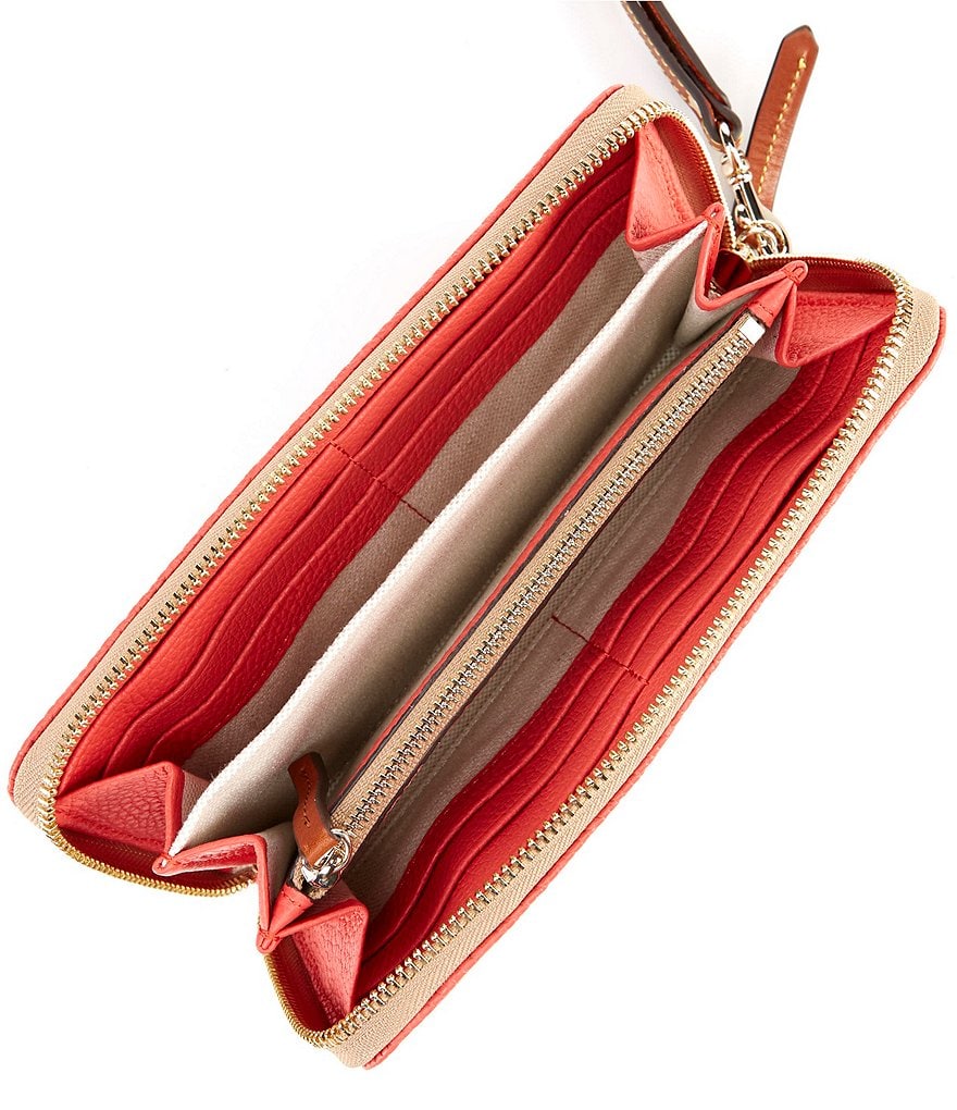 Dooney & Bourke Pebble Collection Large Zip Around Wristlet