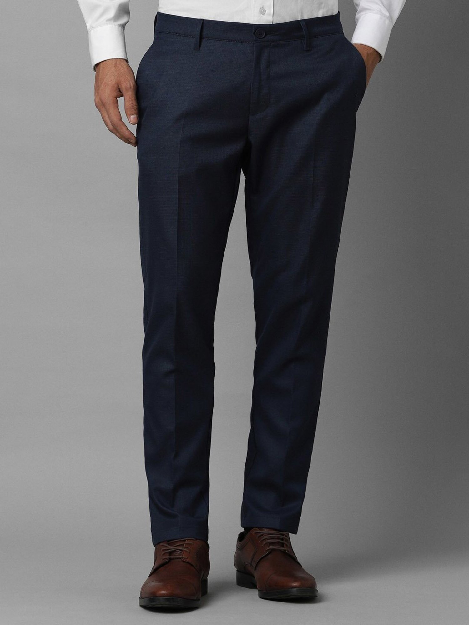 Louis Philippe Sport Navy Slim Fit Trousers