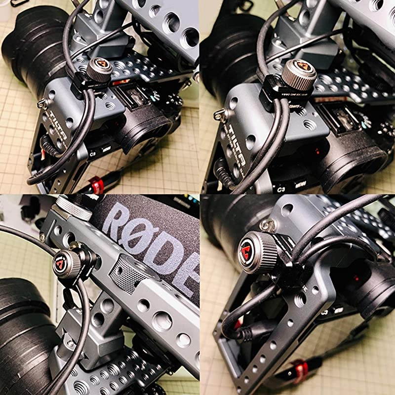Camera Cage Cable Clamp Aluminum Cherry Cable Management Lock Clip for DSLR Cables and Camera Cage