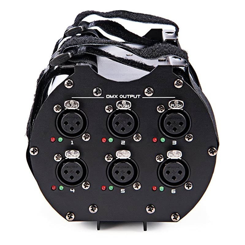 6-Way Isolated DMX Splitter Amplifier Distributor with 3-Pin Outputs