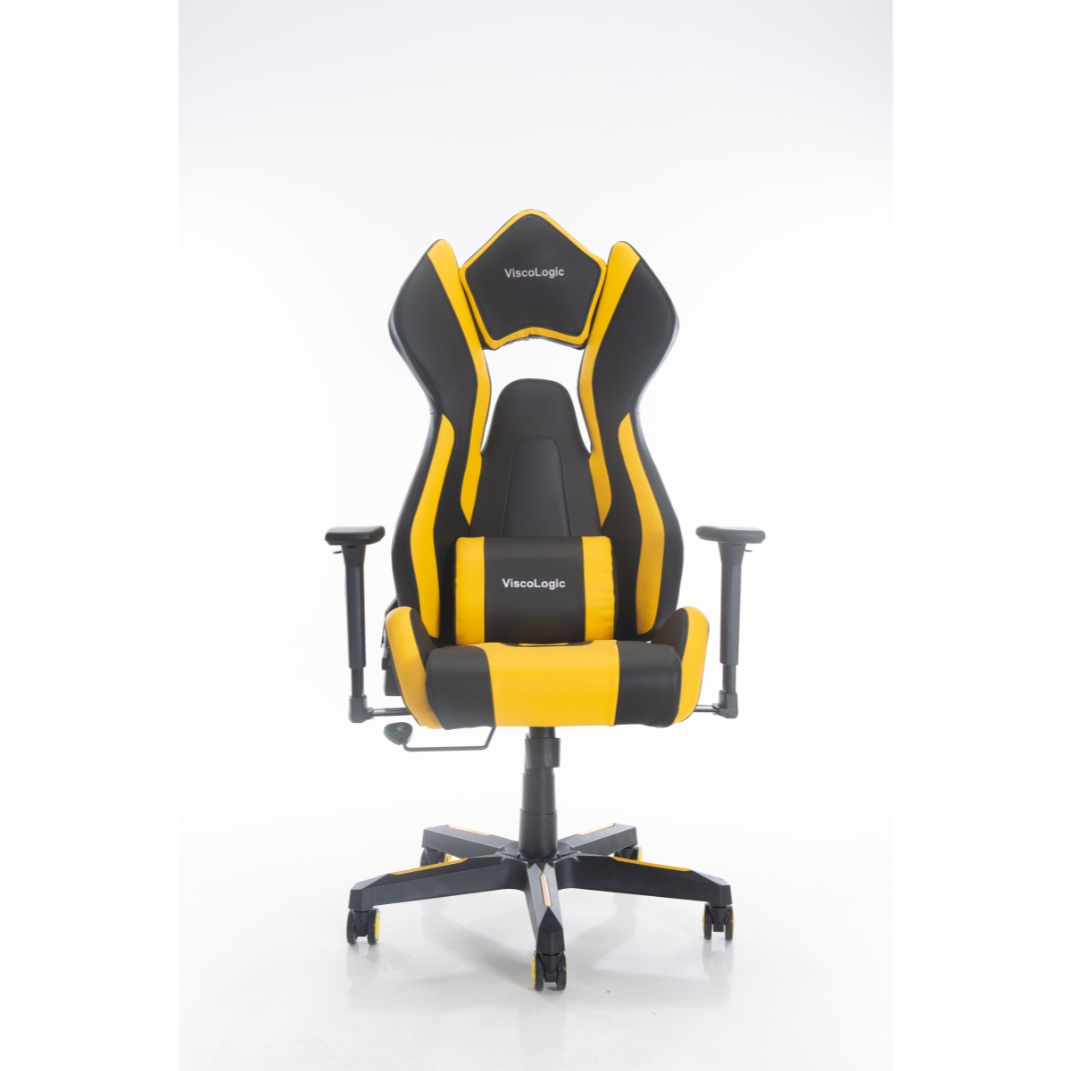 ViscoLogic Cayenne M3 Ergonomic High-Back, 2D Armrest, Reclining Sports Styled Home Office PC Racing Gaming Chair (Black & Yellow))