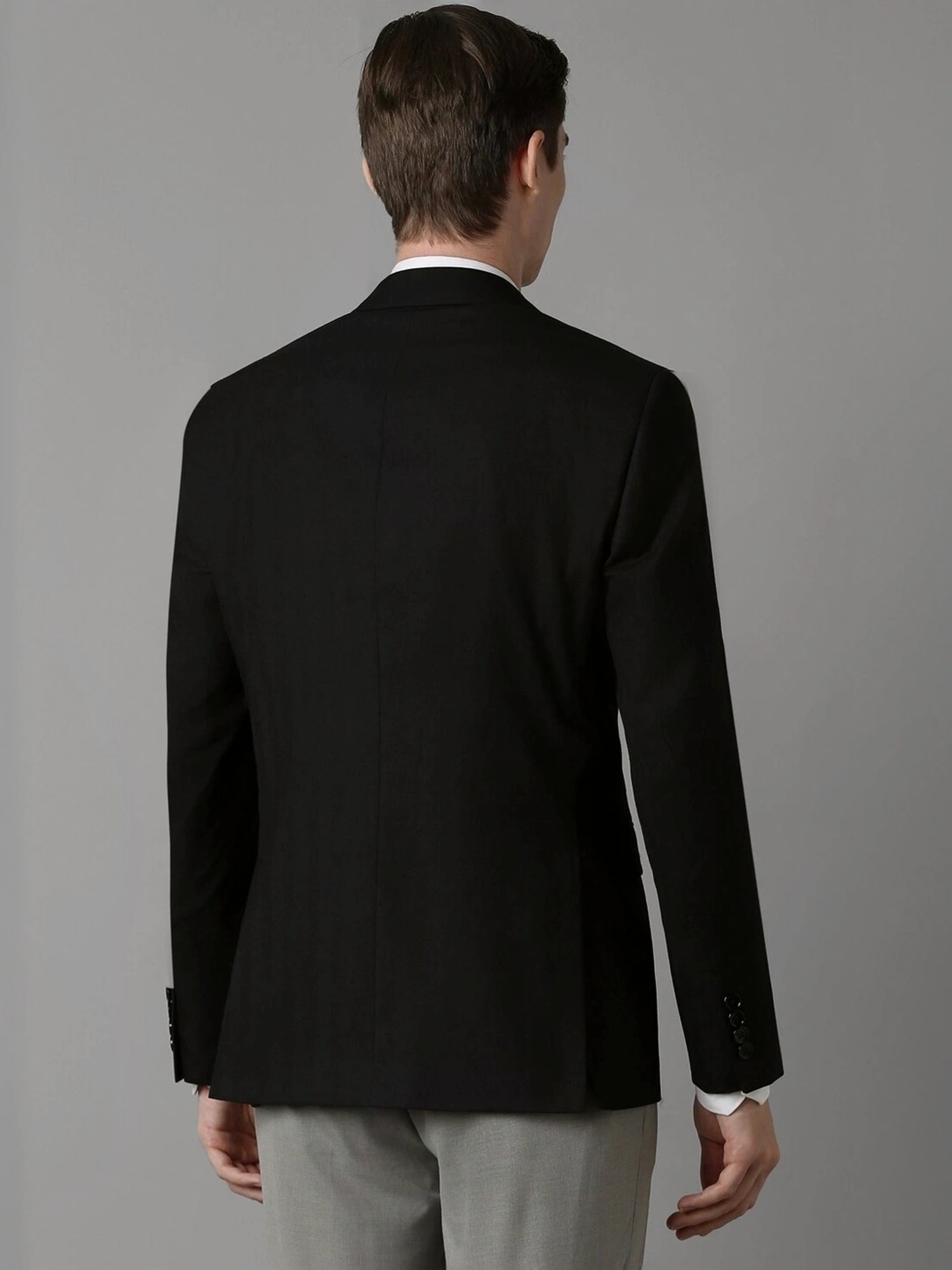 Louis Philippe Black Slim Fit Blazer