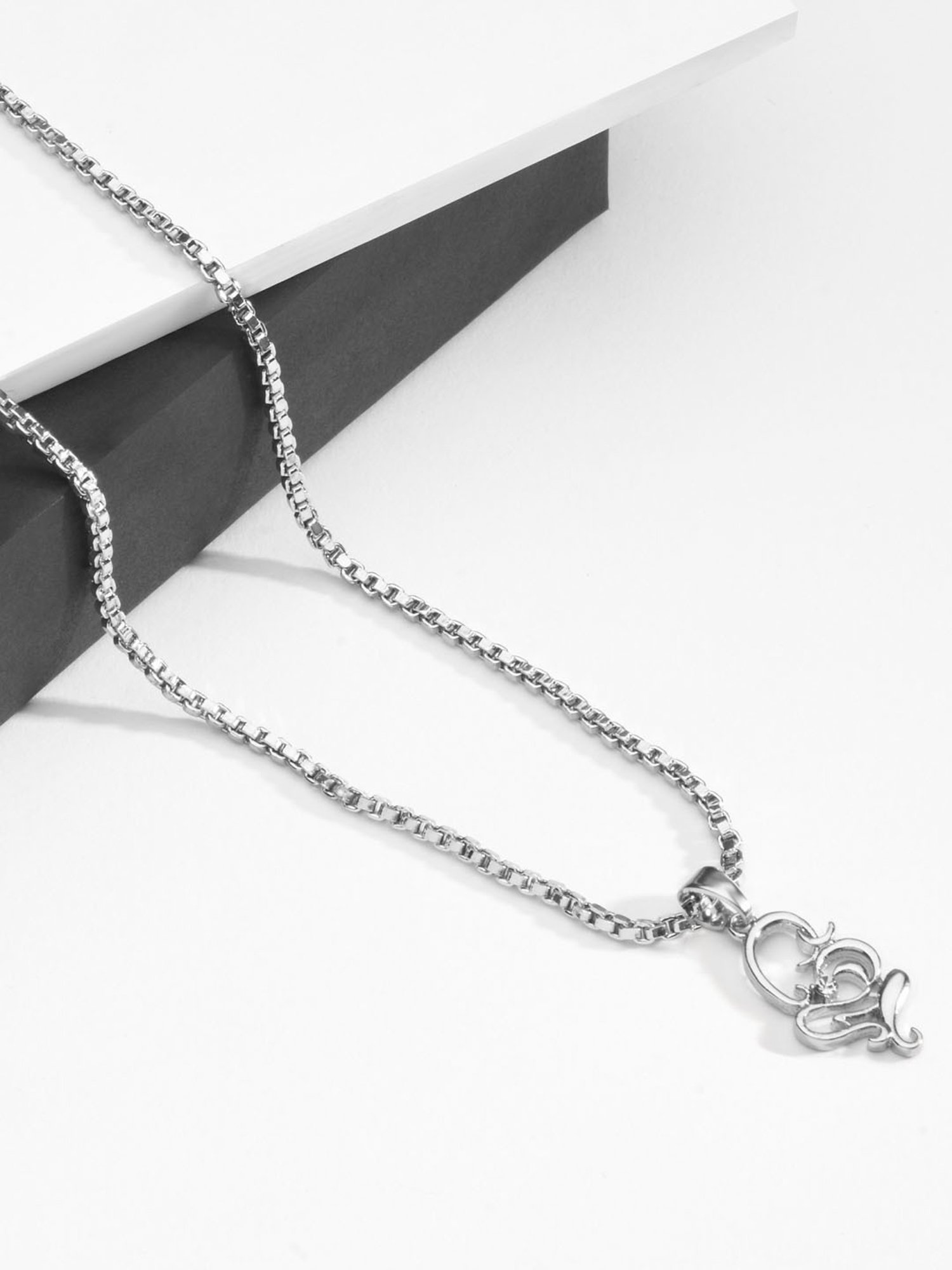 The Bro Code Silver-Plated Sleek Pendant Necklace for Men