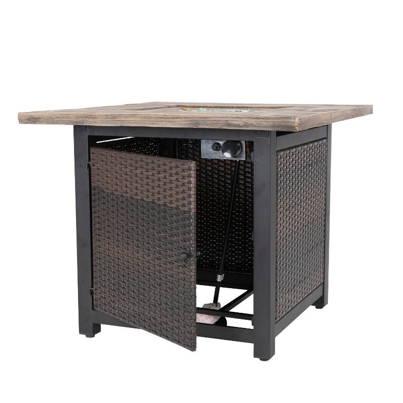 34" Wicker Propane Fire Pit Table - Nuu Garden