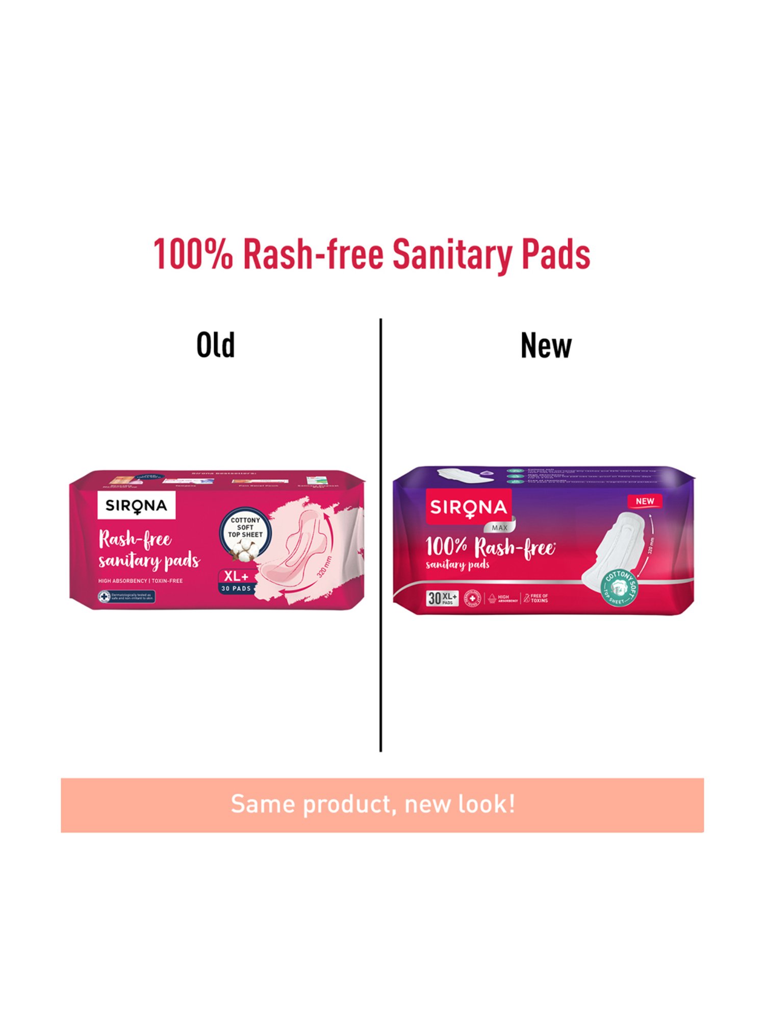 Sirona Cottony Soft Rash Free Sanitary Pads for Women Extra Large Plus - Pack of 2