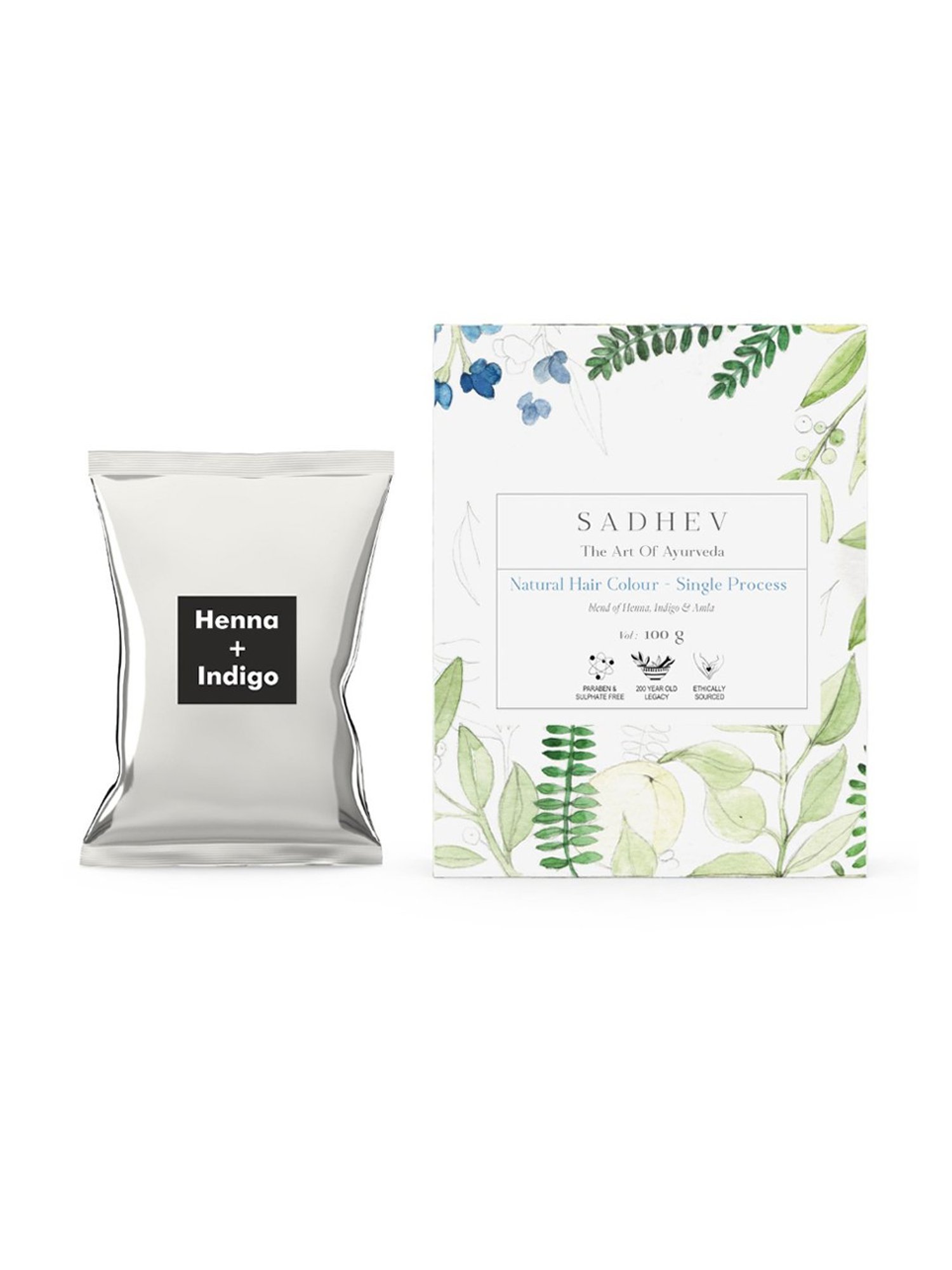 SADHEV Natural Hair Colour Single Process - 100 gm