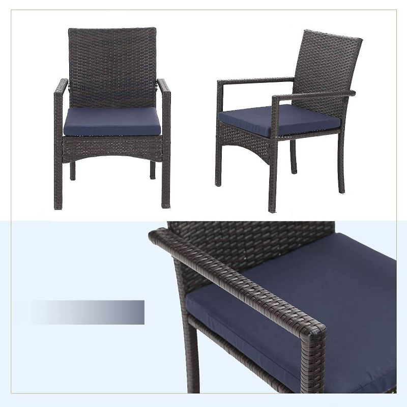 Circi 5pc Outdoor Dining Set - Black and Charcoal - CosmoLiving by Cosmoplitan