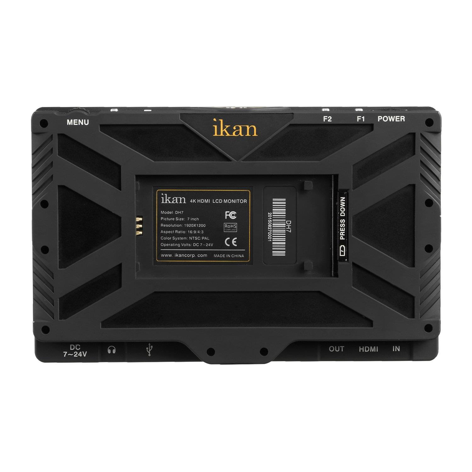 iKan DH7 7" Full HD HDMI LED Monitor, 1920x1080 (Supports 4K Input)