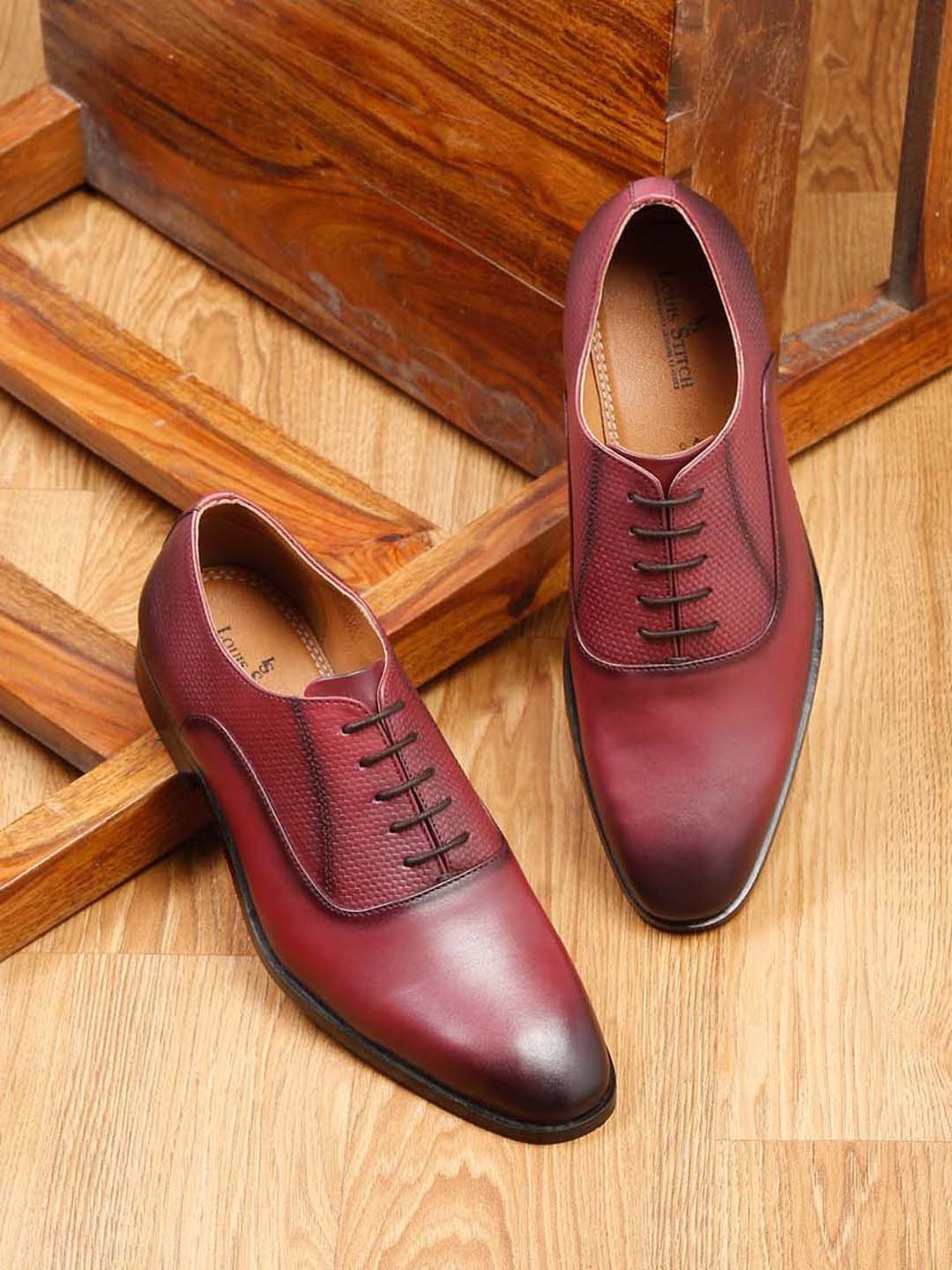 Louis Stitch Men's Rosewood Oxford Shoes