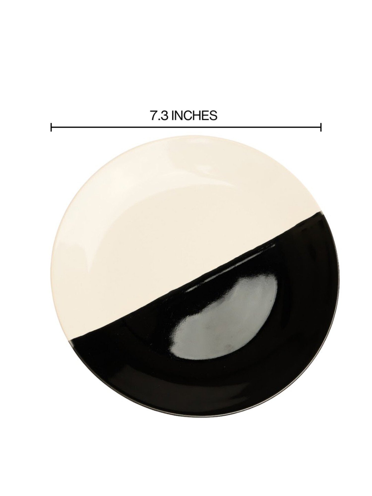 Nestasia Premium Quality Mandala Yellow Spiral Printed Square Shaped Ceramic Plate With Handle