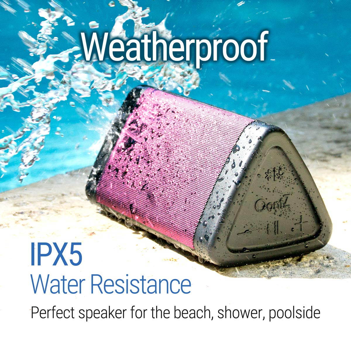 OontZ Angle 3 Bluetooth Speaker IPX5 Water Resistant (Black) by Cambridge SoundWorks
