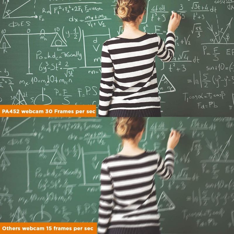 Webcam 1080P Full HD PC Skype Camera, PA452 Web Cam with Microphone, Video Calling and Recording for Computer Laptop Desktop, Plug and Play USB Camera for YouTube, Compatible with Windows