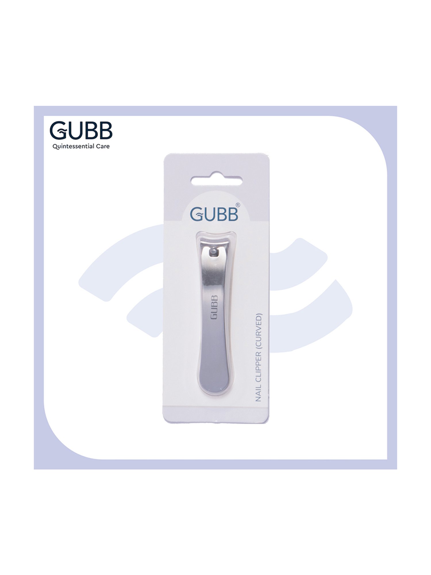 GUBB Nail Clipper for Men & Women - Stainless Steel Curved Nail Cutter