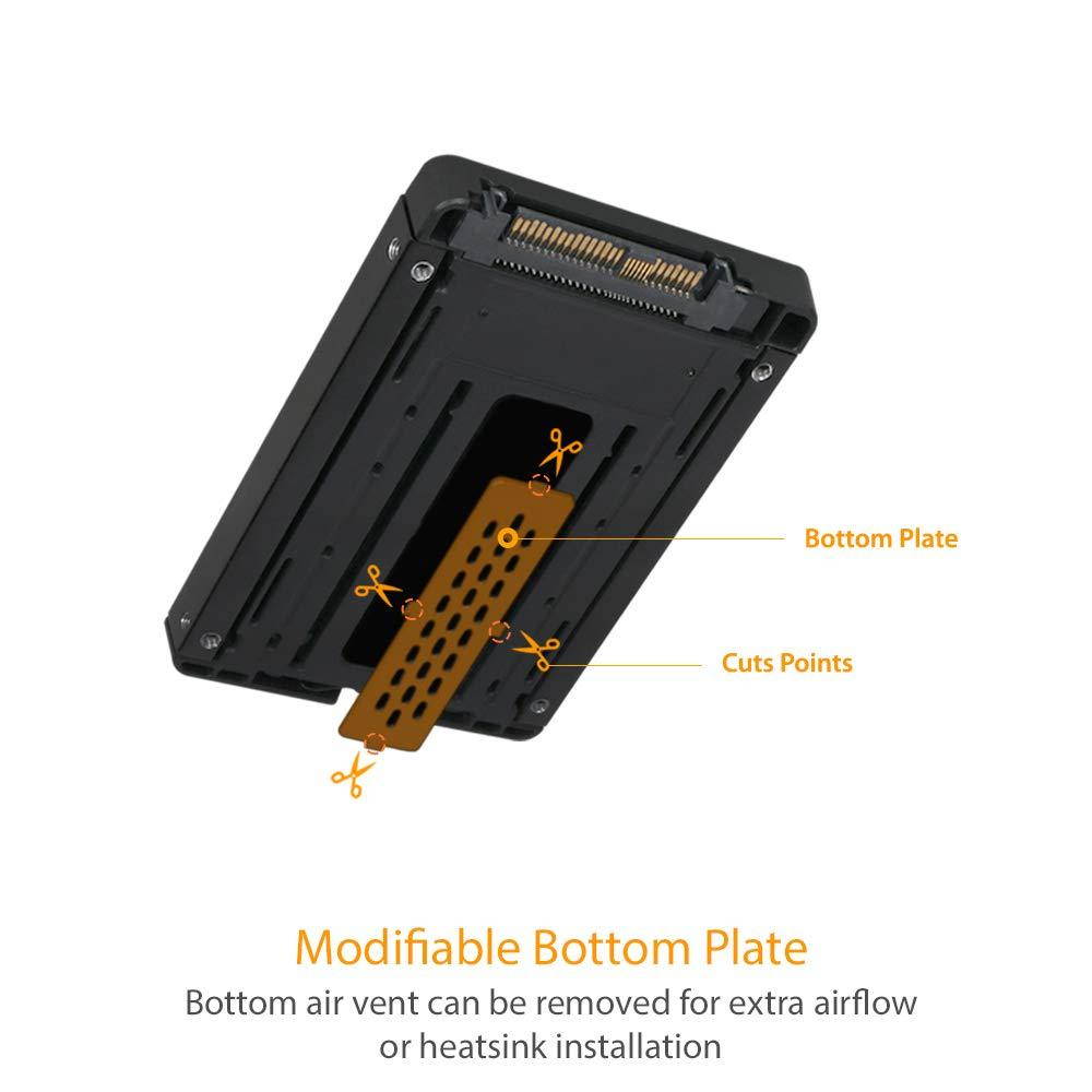 ICY DOCK (Tool-Less M.2 to U.2 Adapter) M.2 PCIe NVMe SSD to 2.5" U.2 (SFF-8639) SSD Converter - EZConvert MB705M2P-B