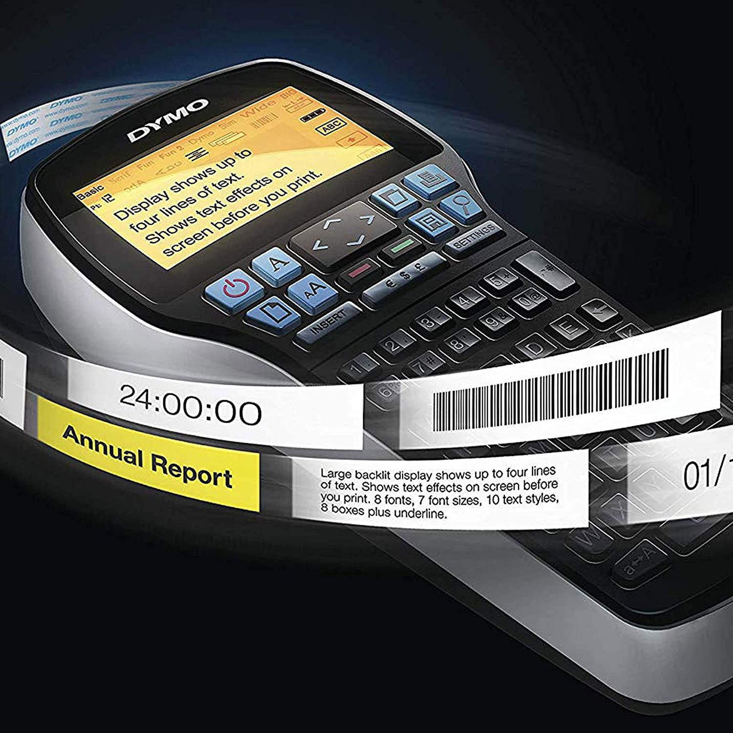 DYMO Label Maker with Adapter | LabelManager 420P High-Performance Label Maker, Rechargeable, PC and Mac Connectivity, Bright Backlit Display, Easy-to-Use, Portable, for Home & Office Organization
