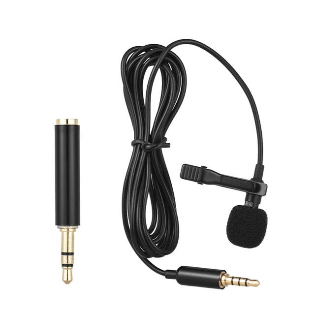 MINI Clip-on Collar Tie Microphone Professionals 3.5mm Jack Plug Mic Stereo Mini Wired External Microphone Microfono For Phone