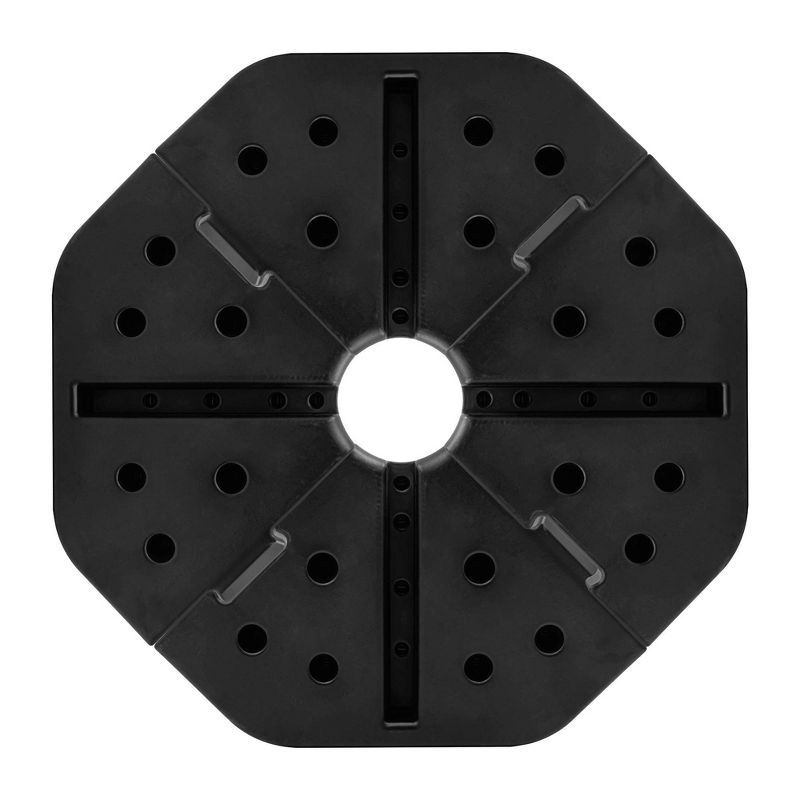 120lbs & 4-piece Heavy Duty Fillable Cantilever and Offset Umbrella Weighted Base Black - Crestlive Products