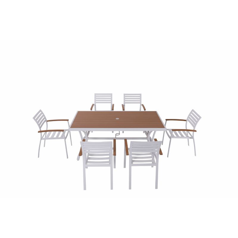 7pc Aluminum and Poly Lumber Patio Dining Set - Nuu Garden